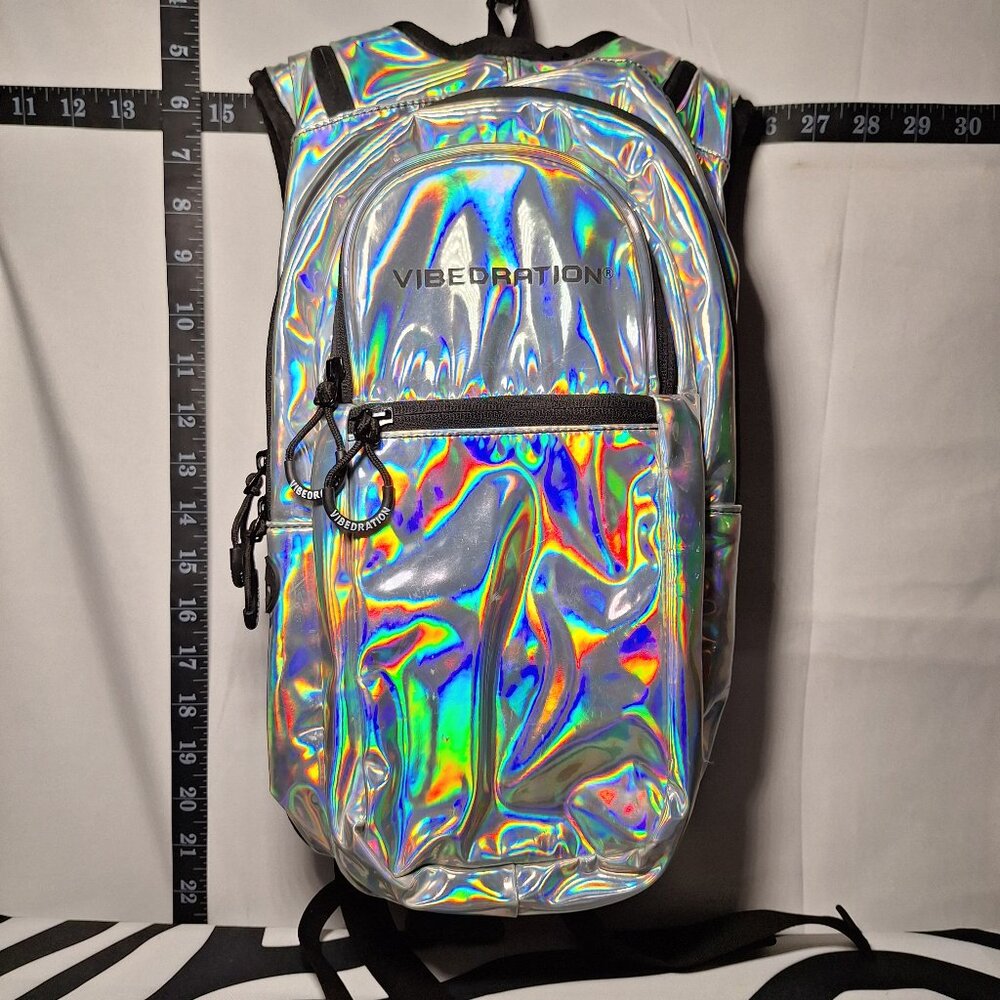 Vibedration Hydration Backpack w/o bladder - Holographic - Silver - Used